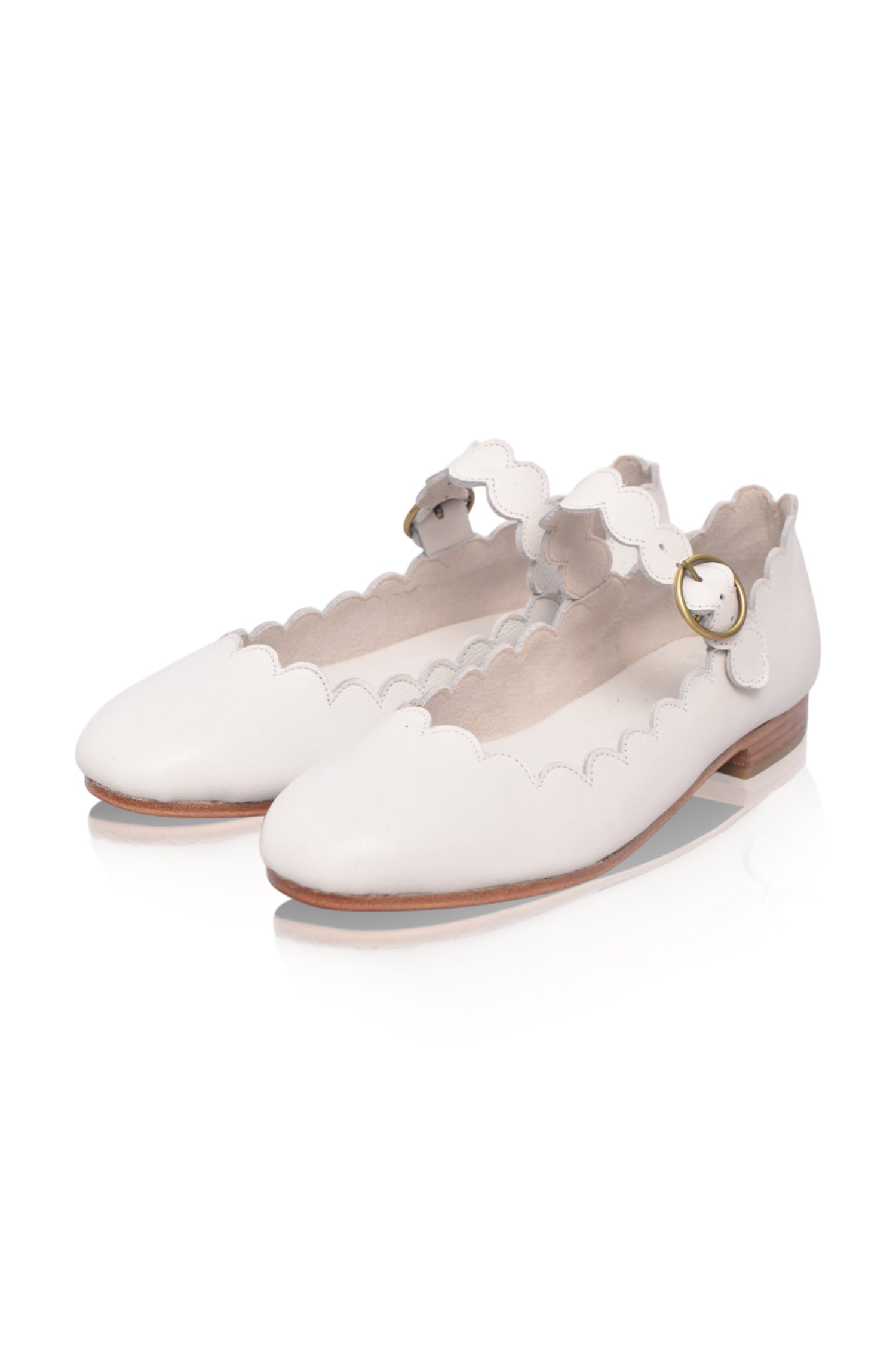 Mia Rosa Scalloped Mary Jane Flats